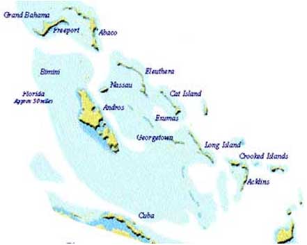 Bahamas Charter Map